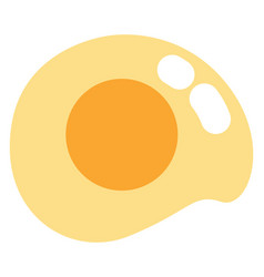 Yellow Fried Egg On A White Background