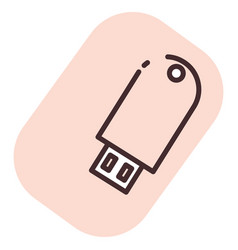 Office Flash Drive On A White Background