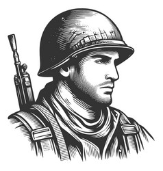 Soldier Portrait Engraving