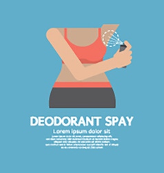 Sporty Woman Using Deodorant Spray