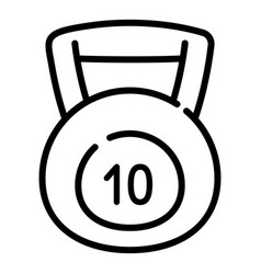 10 Kg Kettlebell Icon Outline Style