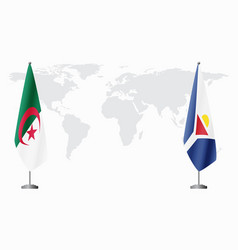 Algeria And Saint Martin Flags For Official