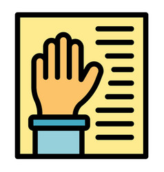 Hand Vote Icon Flat