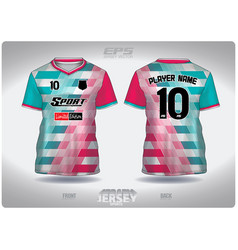 Eps Jersey Sports Shirt Pink Mint Green Stripes