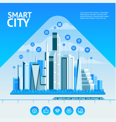 Smart City Urban Landscape With Infographic