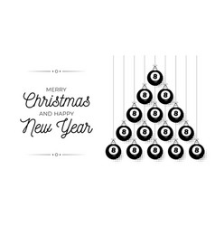 Billiard Christmas And New Year Bauble Tree