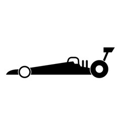 Black Silhouette Icon Design Of Drag Racing Car