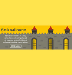 Castle Wall Exterior Banner Horizontal Concept