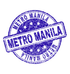 Grunge Textured Metro Manila Stamp Seal