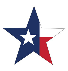 Star Texas State Flag Icon On White Background