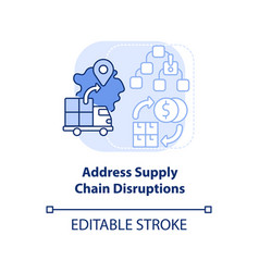 Address Supply Chain Disruptions Light Blue