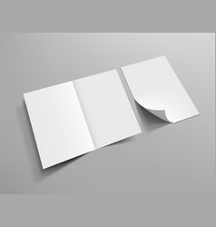 Blank Half Fold Brochure Template For Your Design