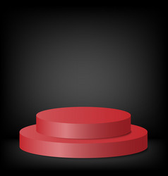 Red Podium On Black Wall Scene 3d Products