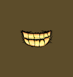 Cartoon Funny Zombie Monster Laughing Mouth