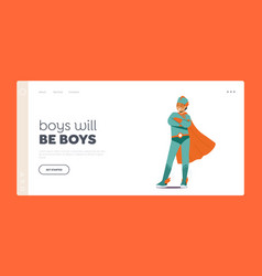 Child Superhero Imagination Landing Page Template