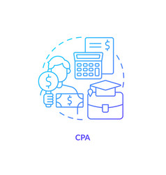 Cpa Blue Gradient Concept Icon