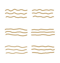 River Wave Icon Set Flat Style Isolated