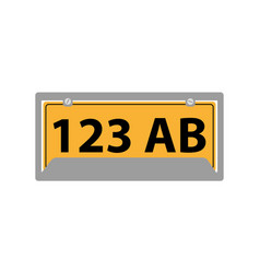 Yellow License Plate