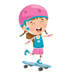 Child Skateboarding Outside