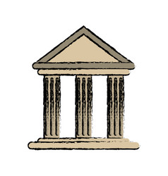 Drawing Building Office Bank Structure