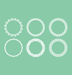 Elegant Lace Circle Frames Bundle Svg