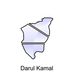 Map City Of Darul Kamal Design Template