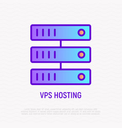 Vps Hosting Thin Line Icon Modern