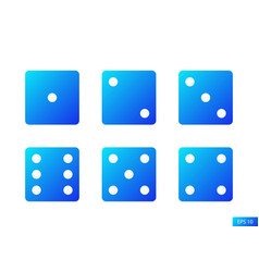 Dice Faces Or Sides Icon Set