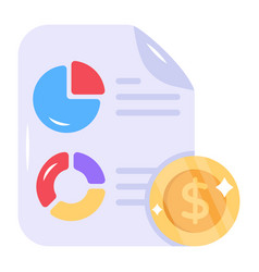 Modern Flat Icon Of Financial Statement