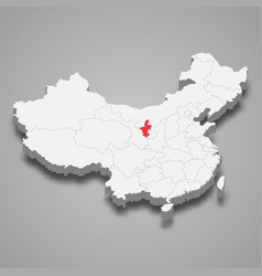 Province Location Within China 3d Map