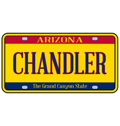 Arizona Chandler State License Plate