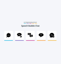 Chat Glyph 5 Icon Pack Including Interaction