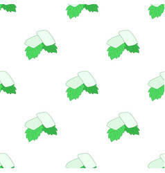 Chewing Gum With Fresh Mint Leaves Pattern