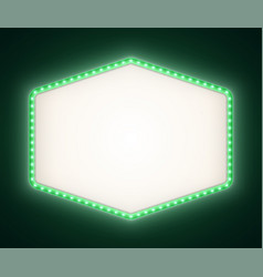 Green Retro Lightbox With White Light Bulbs