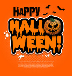 Logo Happy Halloween Golf Ball As Pumpkin