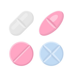 Set of medical pill Royalty Free Vector Image - VectorStock