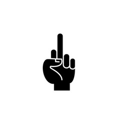 Hand gesture you symbol middle finger sign Vector Image