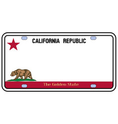 California License Plate