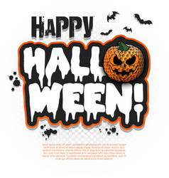 Logo Happy Halloween Golf Ball As Pumpkin