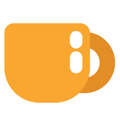 Yellow Coffee Mug On A White Background