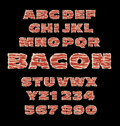 Bacon Textured Alphabet Typeface Font