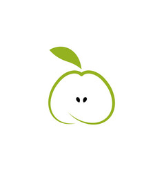 Logo Green Cut Apple Icon Juice