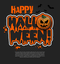 Logo Happy Halloween Golf Ball As Pumpkin