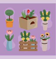 Six Florist Decorations Icons