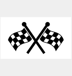 Two Crossed Racing Flags Championship Isolated