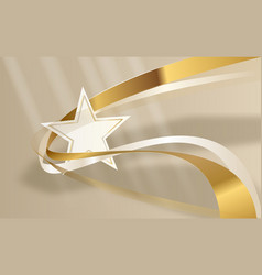 Award Ceremony Background With 3d Gold Star