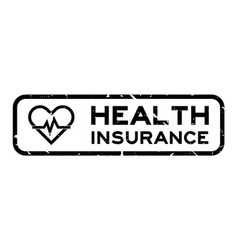 Grunge Black Health Insurance Word With Heart