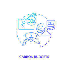 Carbon Budgets Blue Gradient Concept Icon