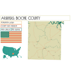 Map Of Boone County In Arkansas Usa