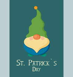 St Patrick Day Gnome Green Backgroud Shamrock